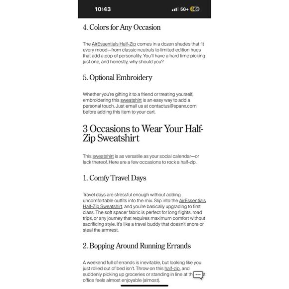 Spanx NWT AirEssentials size 2X Half zip green sweatshirt style 50346 plus size - Picture 8 of 9